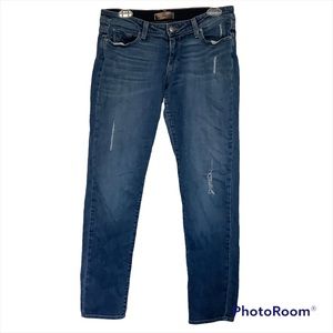 Paige Donovan Distressed Size 26 Womens Skinny Leg Stretch Blue Jeans 26”x29.5”